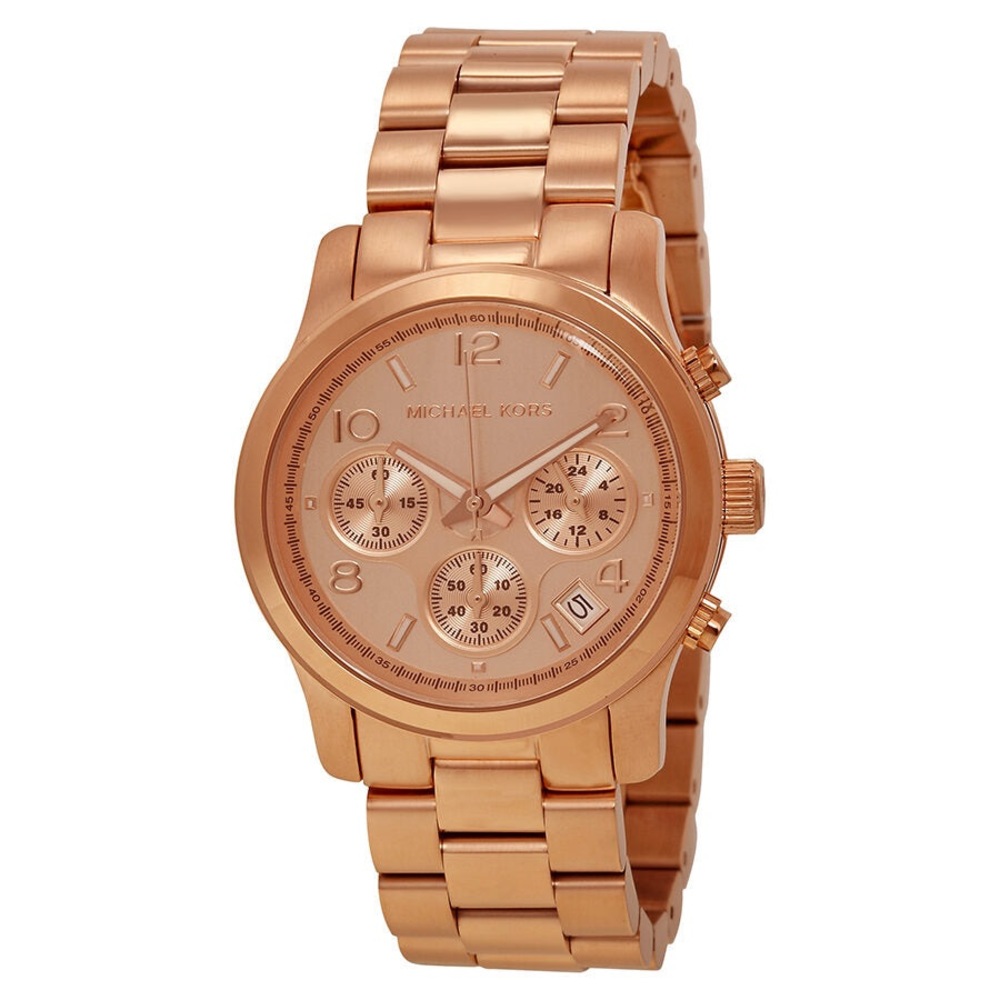 MICHAEL KORS - ROSE GOLD WATCH RUNWAY CHRONOGRAPH DIAL LADIES